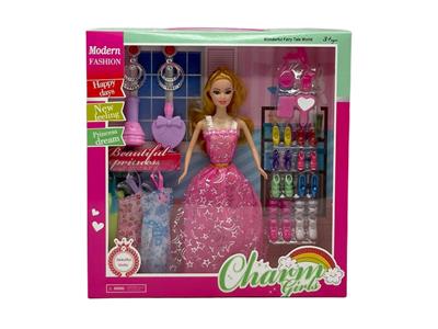 11.5寸实身活手婚纱芭比带鞋子吸塑配件香水瓶配件大耳环配件吊裙配件 - OBL10403015