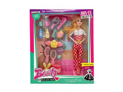 11.5寸实身9关节时装芭比带洗漱吸塑配件大梳子镜子吸塑配件 - OBL10403022