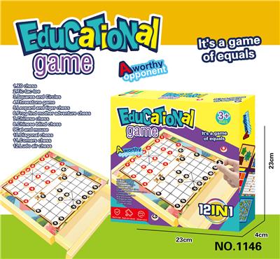 儿童桌游亲子互动棋盘类大全儿童益智玩具（12合1） - OBL10403060