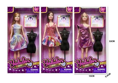 11.5寸实身关节时尚娃娃/3款混装 - OBL10403472