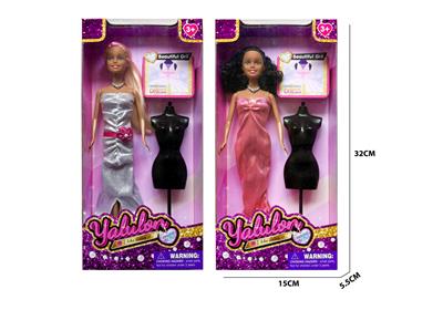 11.5寸实身棕色肤时尚娃娃/2款混装 - OBL10403475