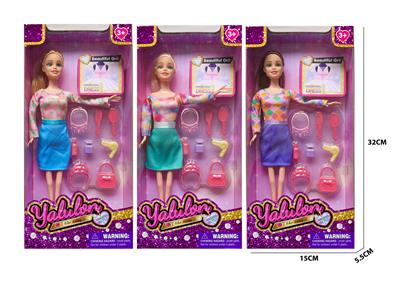 11.5寸实身时尚娃娃/3款混装 - OBL10403495