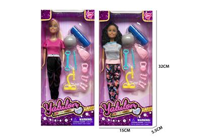 11.5寸实身棕色肤时尚娃娃/2款混装 - OBL10403506