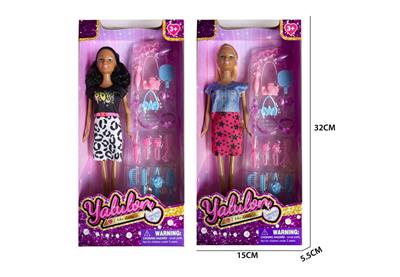 11.5寸实身棕色肤时尚娃娃/2款混装 - OBL10403519