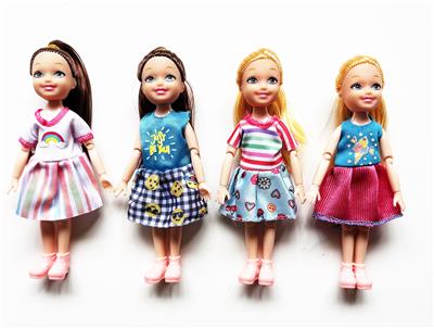 5寸实身关节时尚娃娃/4款混装 - OBL10403560