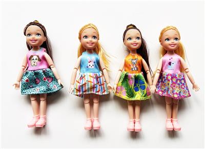 5寸实身关节时尚娃娃/4款混装 - OBL10403562