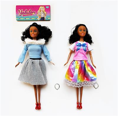 11.5寸实身棕色肤时尚娃娃/2款混装 - OBL10403568