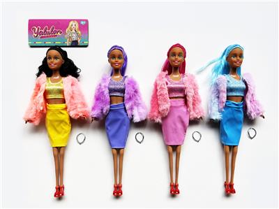 11.5寸实身棕色肤时尚娃娃/4款混装 - OBL10403570