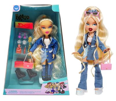 OMG  BRATZ   冬天系列10寸大脚大腿实身大头贝兹娃娃带眼镜带靴子带饰品5件套带手提包 - OBL10403913