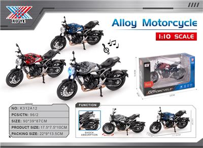 1:10 合金 本田仿真摩托车 灯光音乐（一只装） - OBL10405142