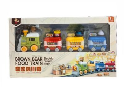 熊猫美食车电动蒸汽火车（熊猫火车头+3节美食车厢） - OBL10407172