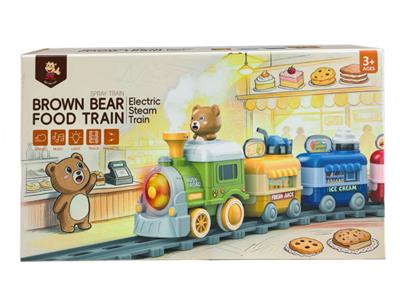 熊猫美食车电动蒸汽火车（熊猫火车头+3节美食车厢） - OBL10407173