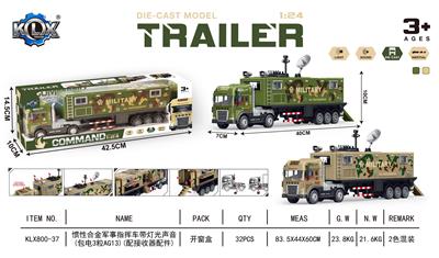 惯性合金军事指挥车带灯光声音       （包电3粒AG13）（配接收器配件） - OBL10407271