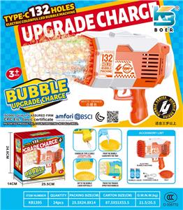 升级版
(升级 Type-C 充电)
132孔火箭筒电动幻彩灯光泡泡机 - OBL10410846