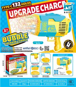 升级版
(升级 Type-C 充电)
132孔火箭筒电动幻彩灯光泡泡机 - OBL10410847