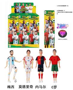 11.5寸13关节实身带七彩灯光世界杯主题音乐世界杯明星带足球带卡片随机一张明星卡片4款9PC随机混装 - OBL10410874