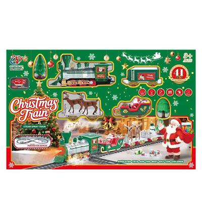 电动喷雾（加水）灯光音乐圣诞轨道火车 - OBL10410904