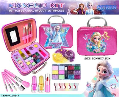 冰雪公主女孩DIY美甲化妆包套装手提箱 - OBL10411000
