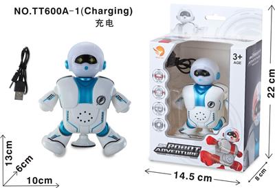 电动360跳舞迷你罗本艾特机器人                        灯光音乐（内置锂电池+USB）(电动机器人电动跳舞摇摆机器人电动玩具) - OBL10411083