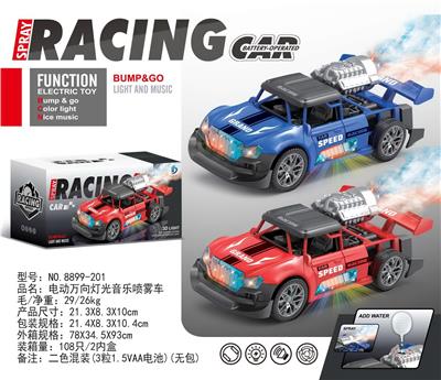 电动万向灯光音乐喷雾车，二色混装电动万向车卡通车电动玩具灯光音乐电动车GCC - OBL10411108