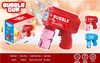 红蓝8孔电动灯光泡泡枪 - OBL10411347