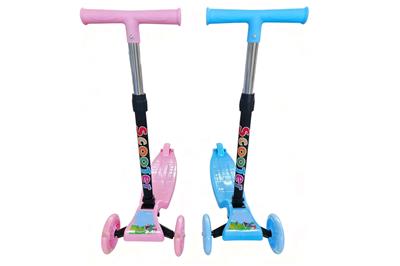 三轮滑板车PU轮带灯折叠可调高低 - OBL10411470