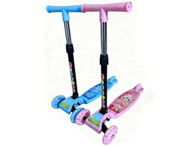 三轮滑板车PU轮带灯折叠可调高低 - OBL10411473