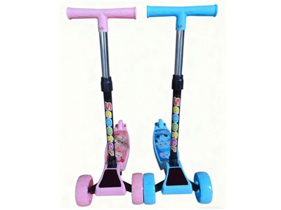 三轮滑板车PU大轮带灯折叠可调高低 - OBL10411474