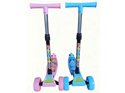 三轮滑板车PU大轮带灯折叠可调高低 - OBL10411475