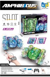 （GCC)2.4G水陆车水陆两栖特技车特技遥控车水陆遥控车带灯光（双遥控，包电） - OBL10411677