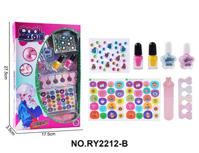 DIY美甲套装（指甲油+3D美甲贴+指甲锉+宝石贴+分趾器） - OBL10411877