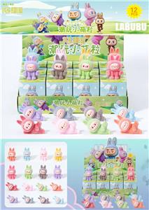 12入树脂植绒/瑜伽拉布布/混色混款 - OBL10412306