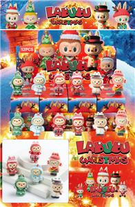 12入树脂植绒/拉布布圣诞/混色混款 - OBL10412344