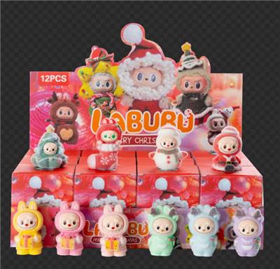 12入树脂植绒/圣诞拉布布/混色混款 - OBL10412354