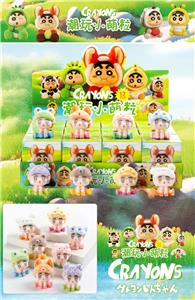 12入树脂植绒/蜡笔小新/混色混款 - OBL10412360