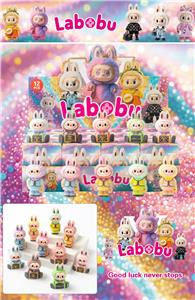 12入树脂植绒/炫彩拉布布/混色混款 - OBL10412364