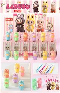 PVC尾巴盲盒  (24入吊绳）/植绒款/混色混款 - OBL10412372