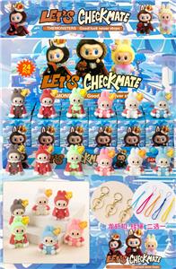 pvc皇冠拉布盲盒（24入吊绳）/植绒款/混色混款 - OBL10412378