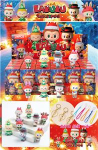 PVC拉布布圣诞哭娃盲盒（24入吊绳） /植绒款/混色混款 - OBL10412394