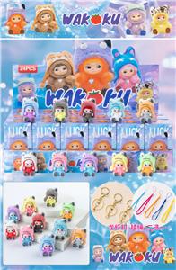 PVC娃哭哭1代盲盒（24入吊绳） /植绒款/混色混款 - OBL10412397