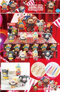 PVC马戏团盲盒（24入吊绳） /植绒款/混色混款 - OBL10412403