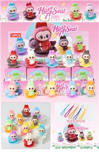 PVC木马盲盒（12入吊绳）/植绒款/混色混款 - OBL10412407