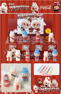 PVC可乐四件套盲盒（12入吊绳）/植绒款软胶/混色混款 - OBL10412411