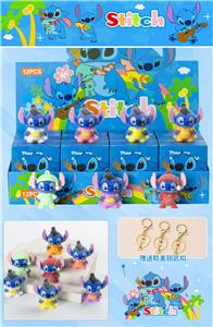 pvc史迪盲盒（12入吊绳）/植绒款/混色混款 - OBL10412420