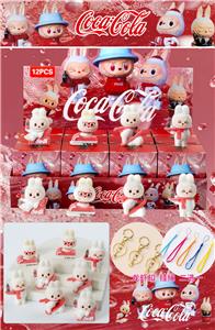 pvc雪人可乐盲盒（12入吊绳）/植绒款/混色混款 - OBL10412421