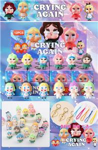PVC太阳花哭娃盲盒（12入吊绳）/植绒款/混色混款 - OBL10412427