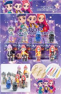 PVC烈魔女团盲盒（12入吊绳）/植绒款/混色混款 - OBL10412438