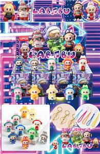 PVC耳机盲盒（12入吊绳）/植绒款/混色混款 - OBL10412439