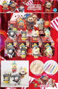 马戏团小丑盲盒（12入吊绳）/植绒款/混色混款 - OBL10412443