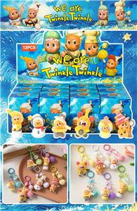 PVC星星人盲盒（12入钥匙扣）/植绒款/混色混款 - OBL10412458